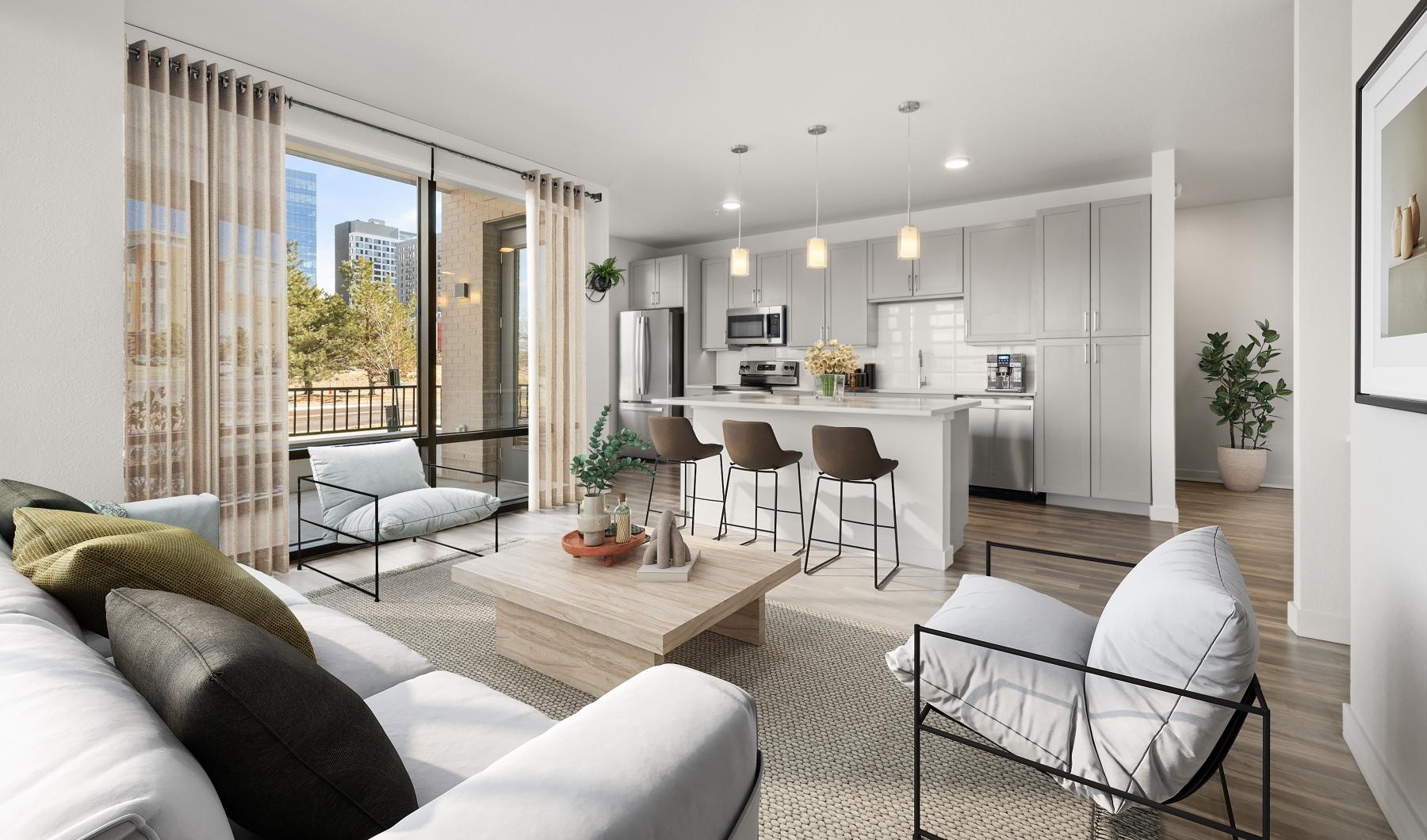 Relax and recharge in beautiful and spacious bedrooms a living room with a large window